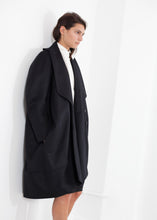Load image into Gallery viewer, Shahmeena Cocoon Coat in Black - violet
