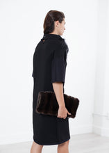 Load image into Gallery viewer, Ostrich Plume Dress in Black - apricot
