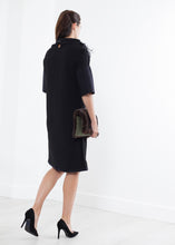 Load image into Gallery viewer, Ostrich Plume Dress in Black - apricot
