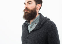 Load image into Gallery viewer, Pill Zip Sweater in Anthracite - violet
