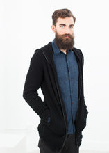 Load image into Gallery viewer, Pill Zip Sweater in Black - green
