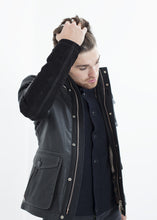 Load image into Gallery viewer, Prince Leather Field Jacket in Meteor - green
