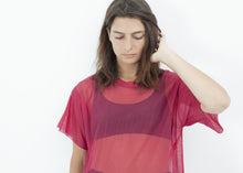 Load image into Gallery viewer, Mesh Over Dress in Pink - orange
