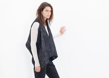 Load image into Gallery viewer, Quilted Mesh Waistcoat in Black/White - orange
