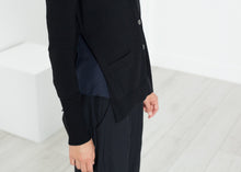 Load image into Gallery viewer, Square Cardigan in Black - green
