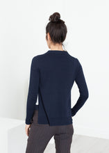 Load image into Gallery viewer, Square Cardigan in Navy - brown
