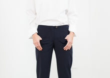 Load image into Gallery viewer, Patch Pocket Pant in Navy - orange
