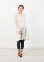 Load image into Gallery viewer, Pink Bib Dress in White - indigo
