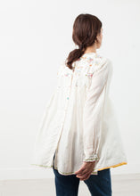 Load image into Gallery viewer, Floral Front Peasant Blouse in White - apricot
