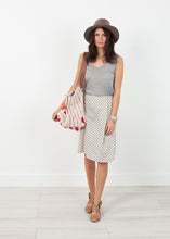 Load image into Gallery viewer, Woven Oversized Tote in Red Stripe - indigo

