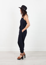 Load image into Gallery viewer, Sleeveless Jumpsuit in Navy - black
