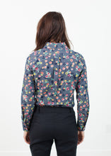 Load image into Gallery viewer, Long Sleeve Blouse in Black/Floral - pink
