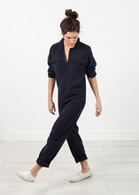Load image into Gallery viewer, Worker Jumpsuit in Navy - apricot
