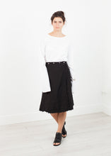 Load image into Gallery viewer, Wrap Snap Skirt in Black - apricot
