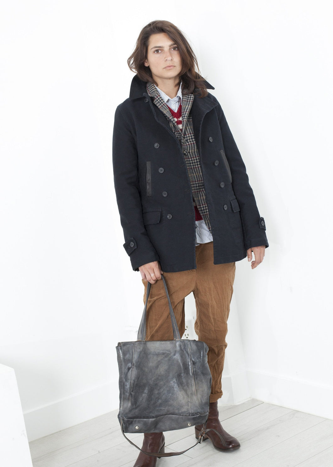 Zola Coat in Black - gray