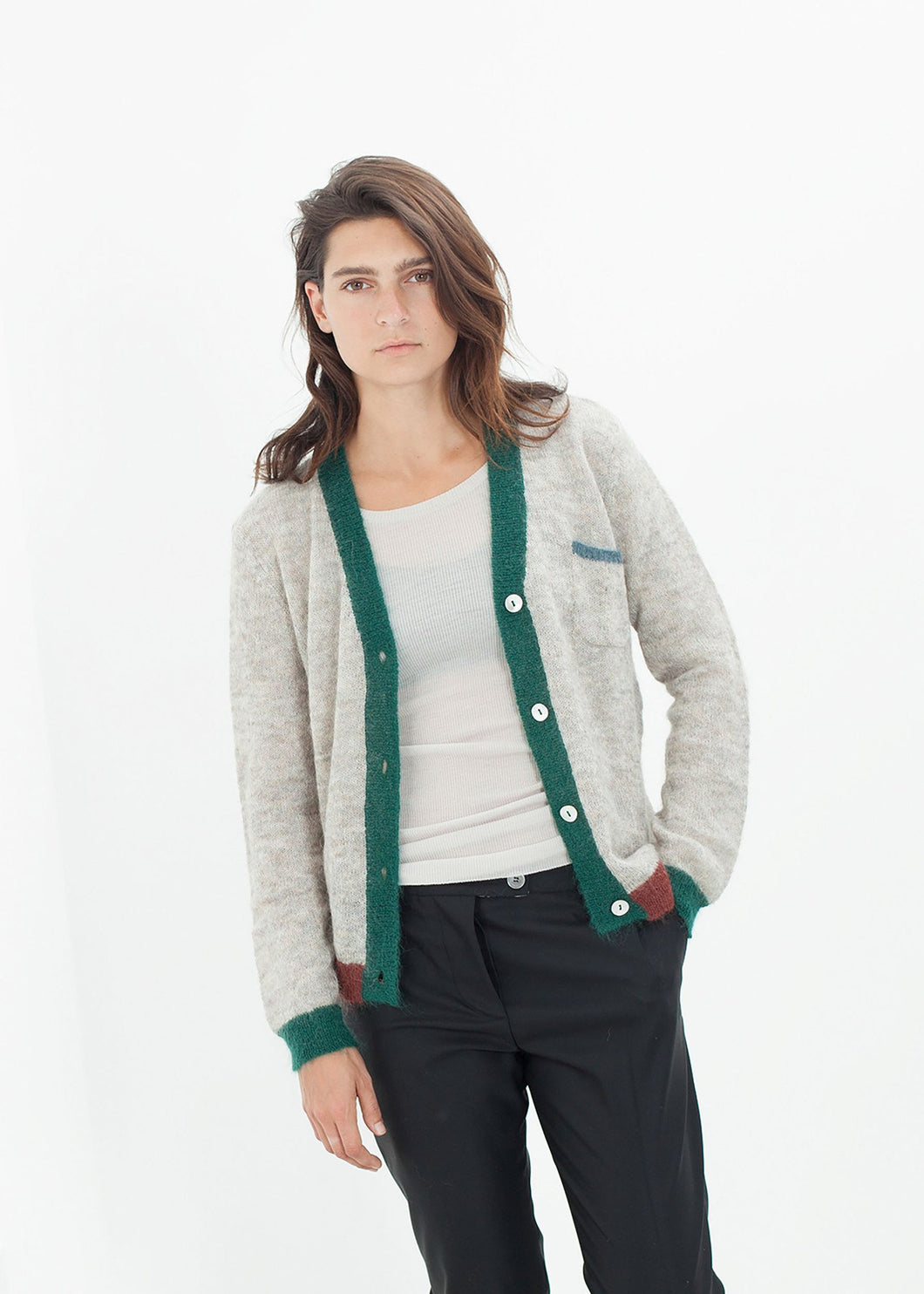 Deskle Cardigan in Heather - orange