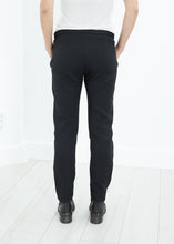 Load image into Gallery viewer, Side Zip Slim Pant in Black - purple
