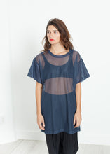 Load image into Gallery viewer, Mesh Over Tee in Navy - blue
