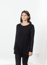 Load image into Gallery viewer, Laurier Tee in Black/Navy - black
