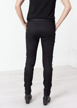 Load image into Gallery viewer, Leather Panel Trouser in Black - white
