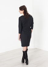 Load image into Gallery viewer, Tie Waist Dress in Black - blue
