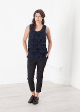 Load image into Gallery viewer, Ruffled Tank Top in Navy - violet
