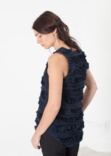 Load image into Gallery viewer, Ruffled Tank Top in Navy - violet
