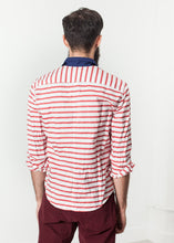 Load image into Gallery viewer, Luke Shirt in Red Stripe - purple
