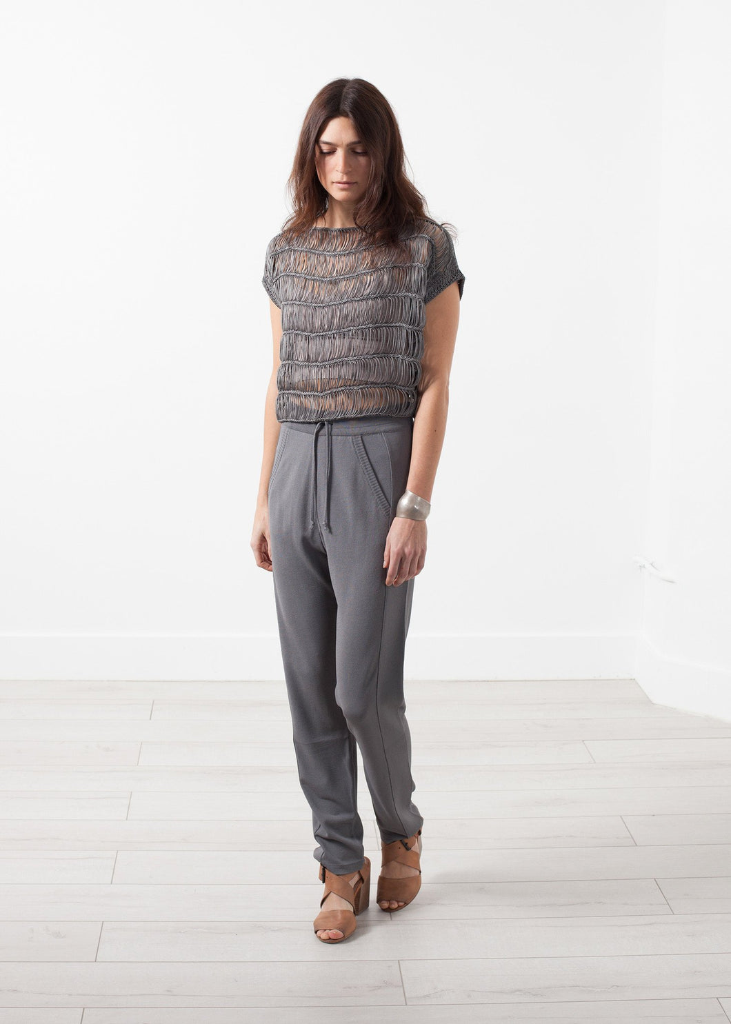 Gol Threaded Top - violet