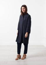 Load image into Gallery viewer, Woven Pleat Back Coat - violet
