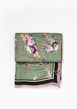 Load image into Gallery viewer, Floral Cashmere Scarf - purple
