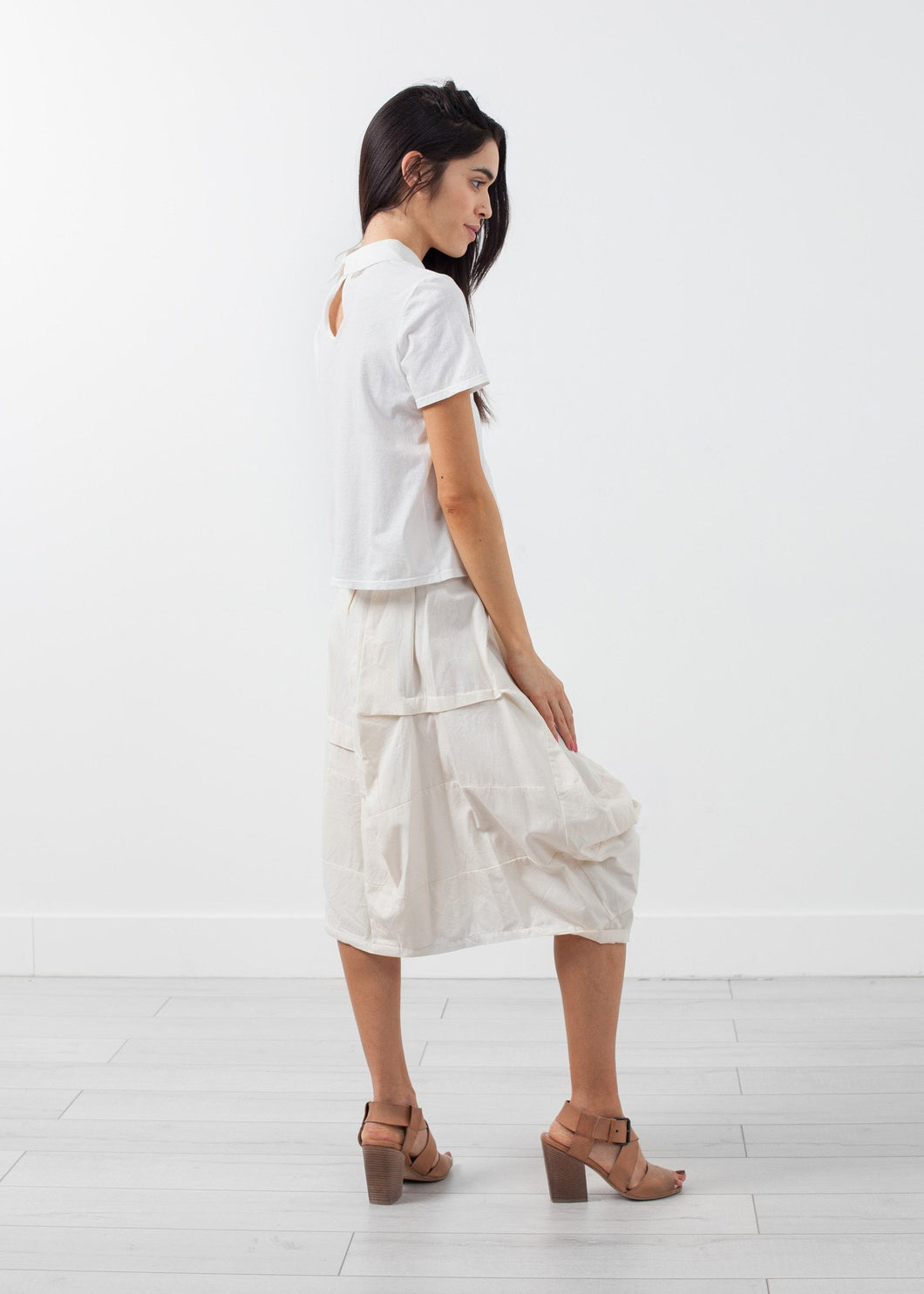 Double Collar Blouse - apricot