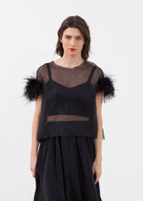Load image into Gallery viewer, Organza Feather Top - purple

