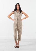 Load image into Gallery viewer, Sleeveless Harem Flightsuit - black
