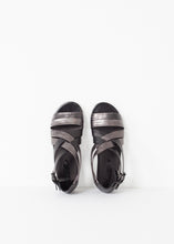 Load image into Gallery viewer, Wrap Sandal in Black/Steel - red
