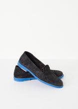 Load image into Gallery viewer, Suede Loafers - Black/Blue - violet
