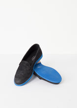 Load image into Gallery viewer, Suede Loafers - Black/Blue - violet
