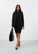 Load image into Gallery viewer, Double Pocket Blazer in Black - purple
