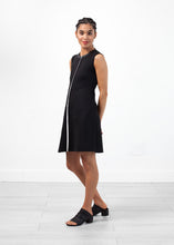 Load image into Gallery viewer, Neoprene Flower Dress in Black - blue
