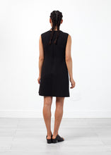 Load image into Gallery viewer, Neoprene Flower Dress in Black - blue

