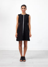 Load image into Gallery viewer, Neoprene Flower Dress in Black - blue
