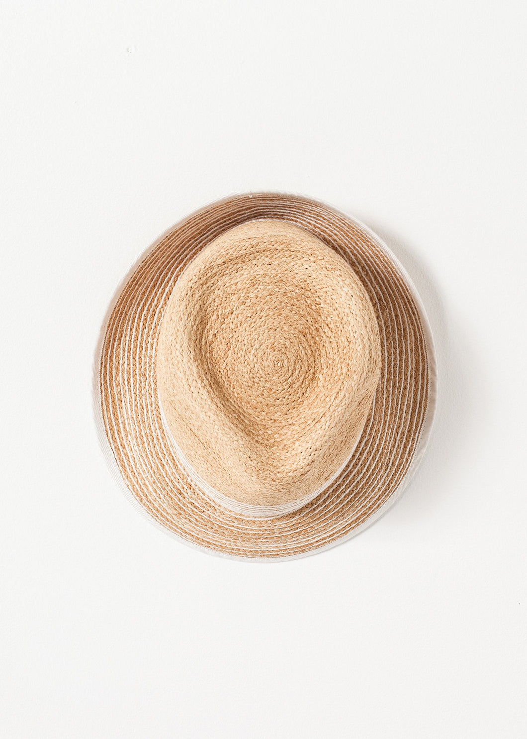 Washboard Hat in Straw/White - violet