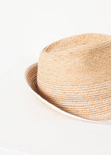 Load image into Gallery viewer, Washboard Hat in Straw/White - violet
