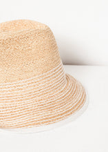 Load image into Gallery viewer, Washboard Hat in Straw/White - violet
