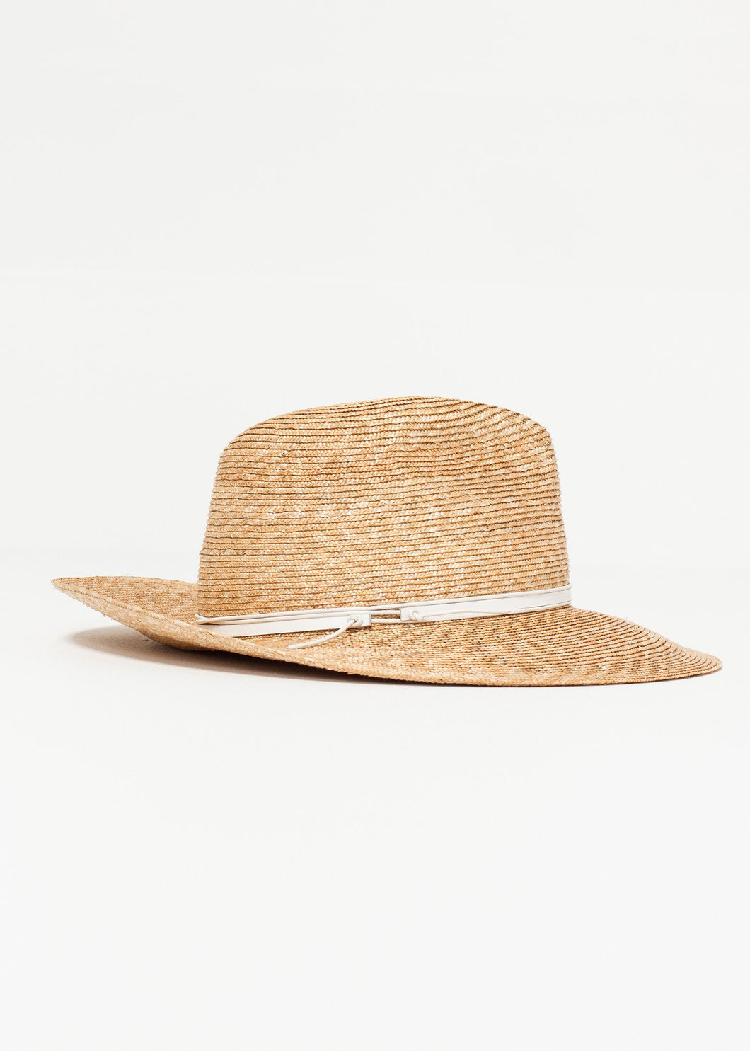 Wrapped Up Hat in Straw/White - white