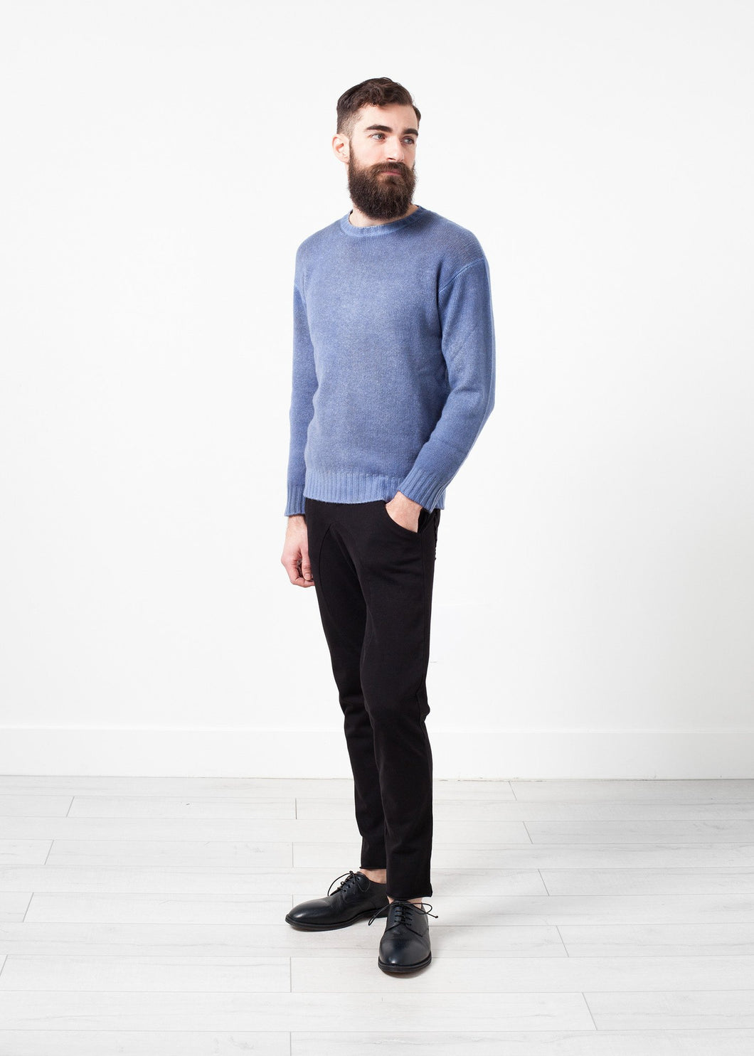 Knitted Cashmere Pullover - black