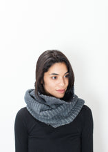 Load image into Gallery viewer, Knit Neck Warmer in Grey - orange
