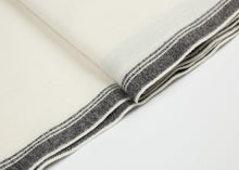 Load image into Gallery viewer, Edged Wool Scarf in Off White - indigo
